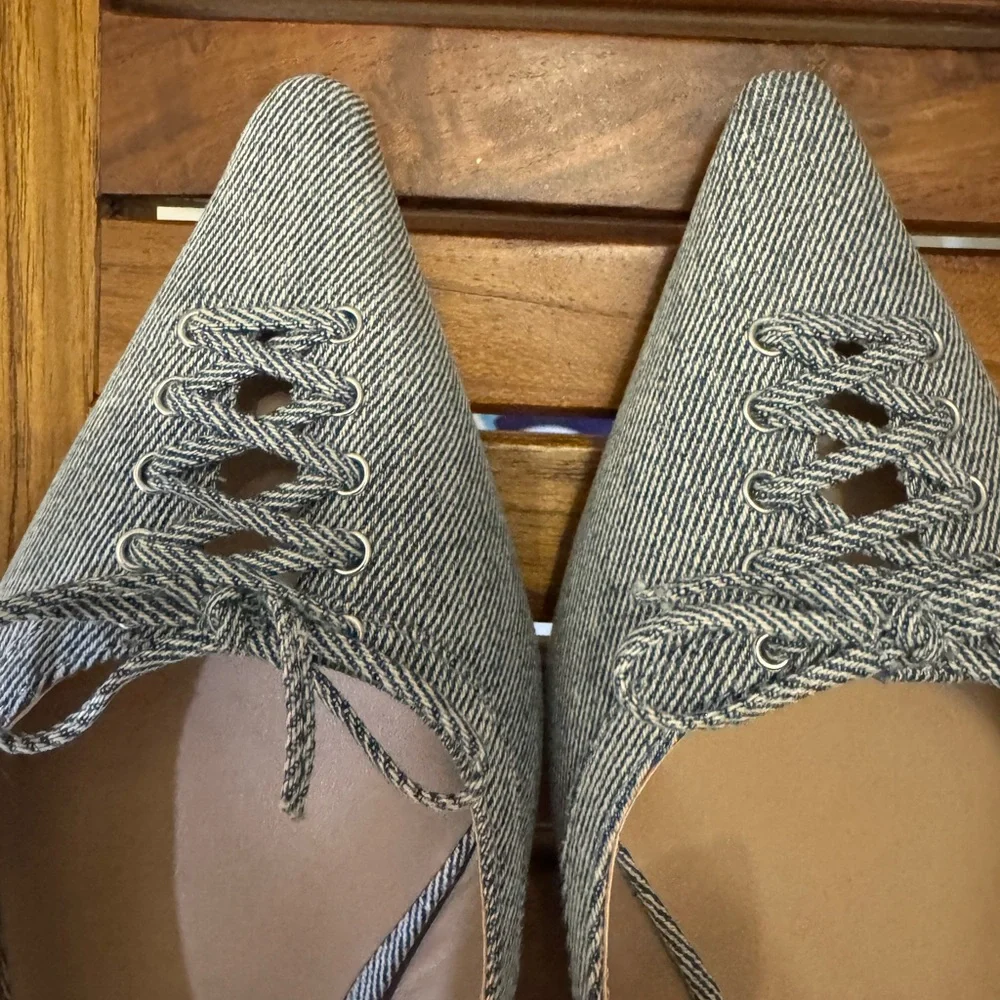 Steve Madden Women's Pinstripe Flats - Black and White - Picture 3 of 4